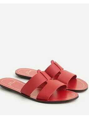 Preloved J.Crew Cyprus sandals in red size 8 leather upper